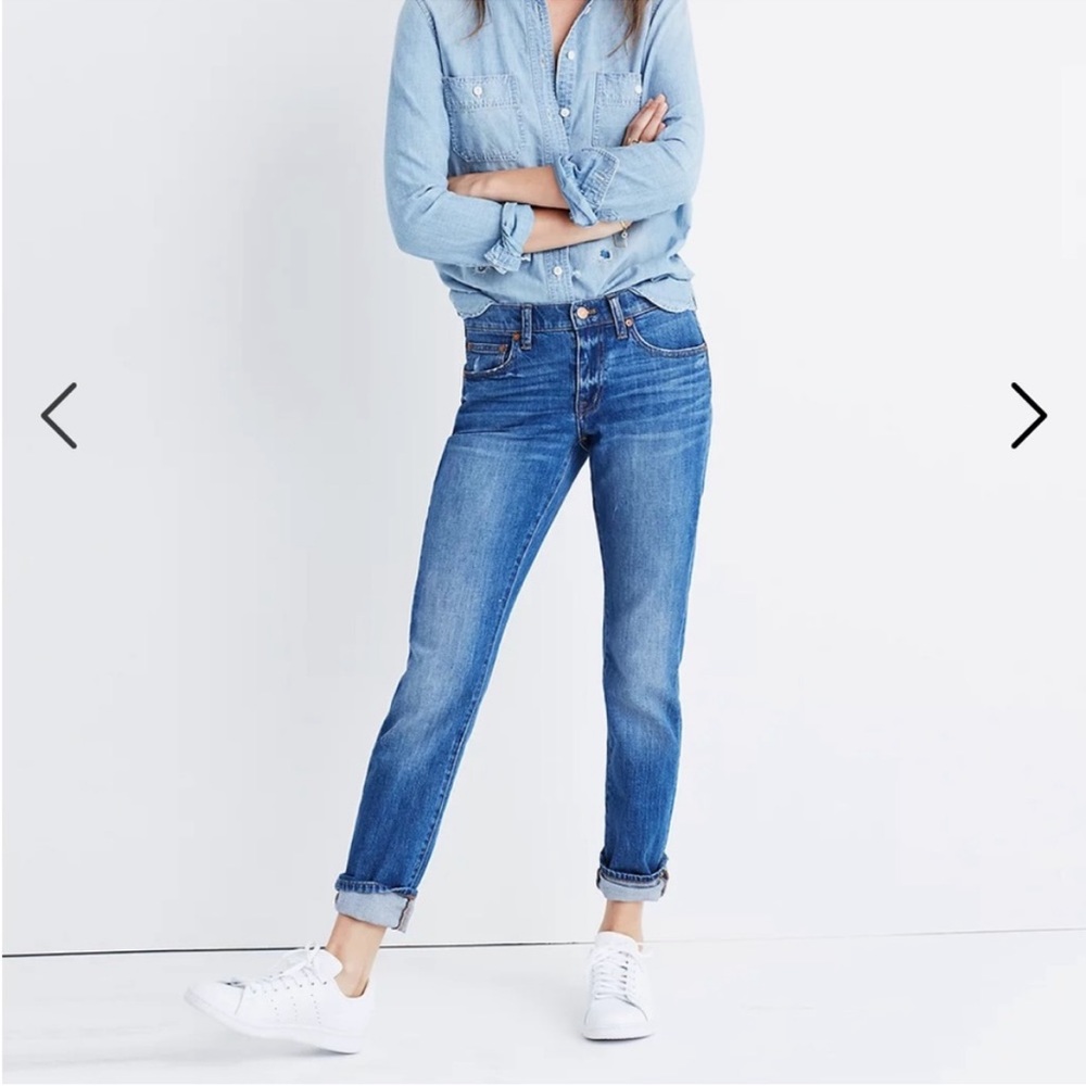 Madewell The Slim Boyjean midrise stonwashed jeans
